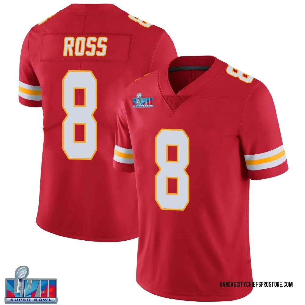 Youth Limited Justyn Ross Kansas City Chiefs Red Team Color Vapor Untouchable Super Bowl LVII Patch Jersey