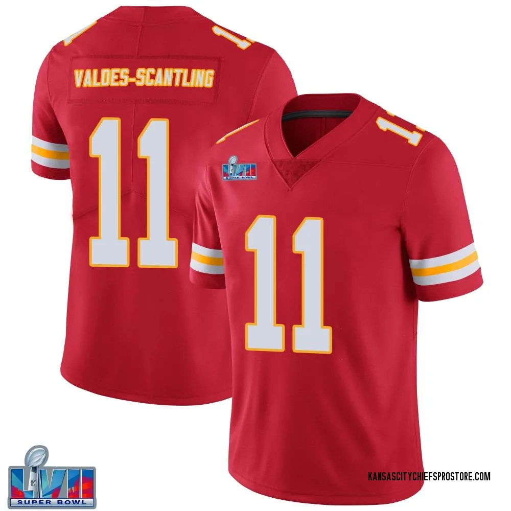 Youth Limited Marquez Valdes-Scantling Kansas City Chiefs Red Team Color Vapor Untouchable Super Bowl LVII Patch Jersey