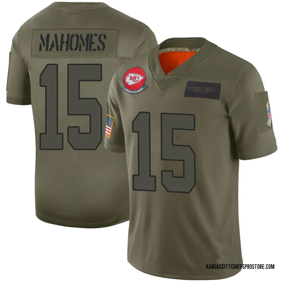 Youth Limited Patrick Mahomes Kansas City Chiefs Camo 2019 Salute to Service Jersey